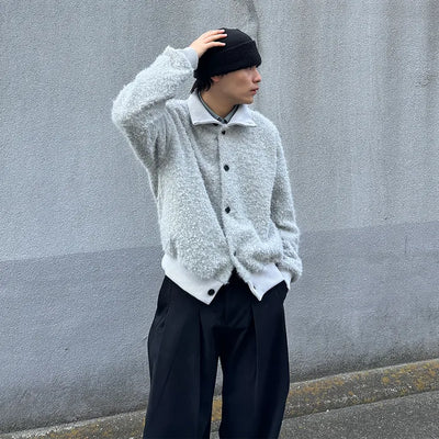 High-neck cardigan