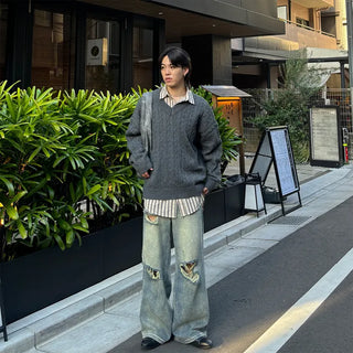 (Unisex) Oversized Cable Knit