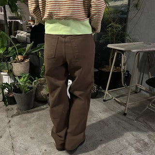 Peach skin cotton pants