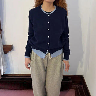 (Unisex) Double-Layered Cardigan
