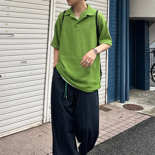 Modern casual mesh knit