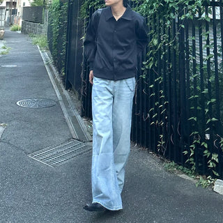 (Unisex) Simple Wide Denim