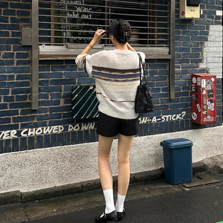 Multi-border color weaving knit