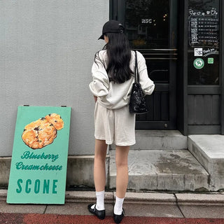 Printed oversized sweatshirt set