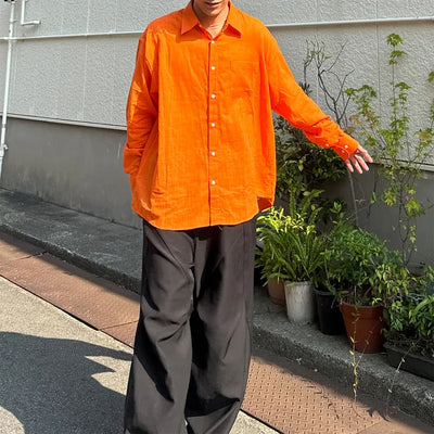 (Unisex) Soft Cool Linen Oversized Shirt