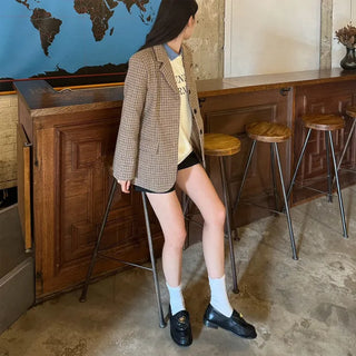 Houndstooth check jacket