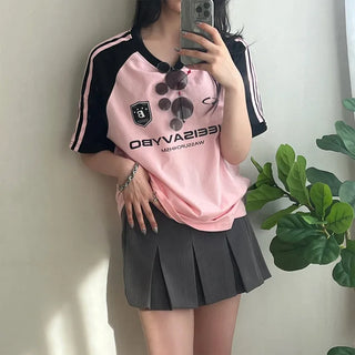 Y2K Overfit Uniform Raglan T-Shirt