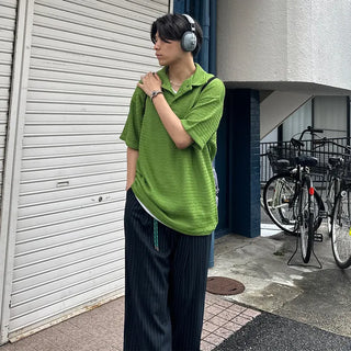 Modern casual mesh knit