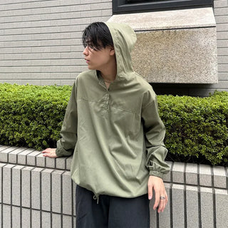 (Unisex) Front Button Anorak Parka