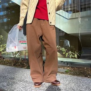 String Cotton Wide Pants