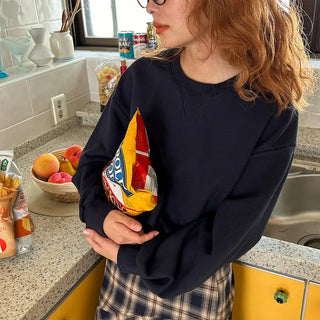 Voluminous Cropped Sweatshirt