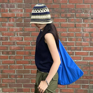 Boucle knit sleeveless top