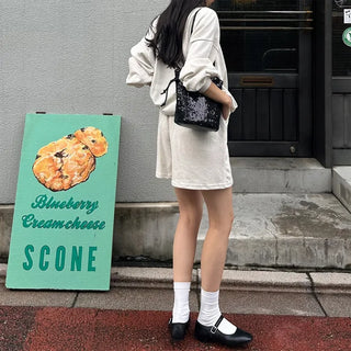 Printed oversized sweatshirt set
