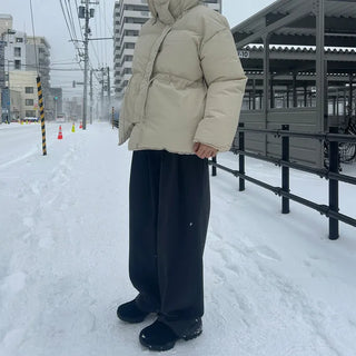 Pintuck wide slacks