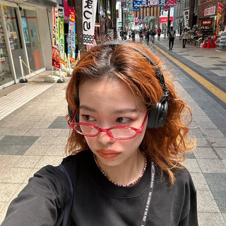 Colored oval glasses