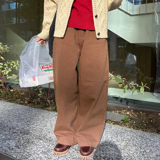 String Cotton Wide Pants