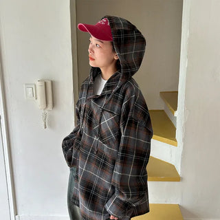 (Unisex) Check Big Boxy Seafood Shirt