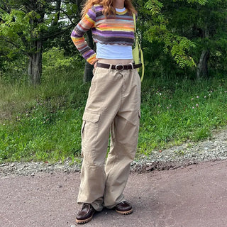 Rainbow Cropped Knitwear