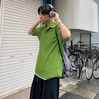 Modern casual mesh knit