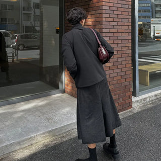 High-neck pocket string jacket