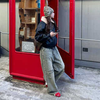 (Unisex) Vintage Wash Denim Pants
