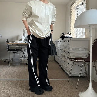 Leather glossy sweatshirt