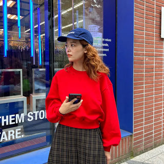 Voluminous Cropped Sweatshirt