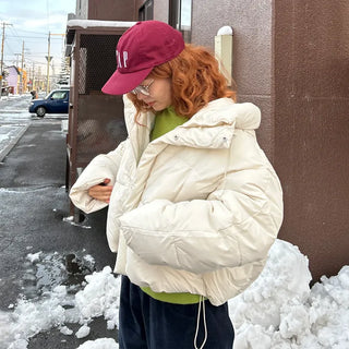 Cropped hooded jacket