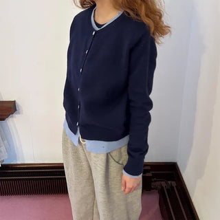 (Unisex) Double-Layered Cardigan