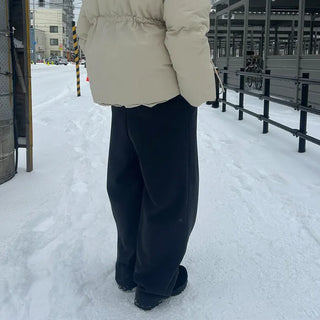 Pintuck wide slacks