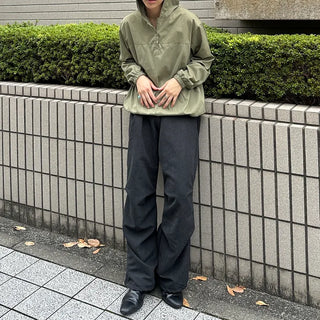 (Unisex) Front Button Anorak Parka