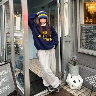 (Unisex) Two-pleat drawstring pants