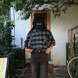 Oversized check shirt