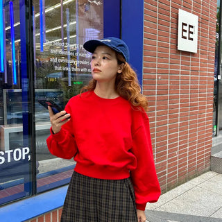Voluminous Cropped Sweatshirt