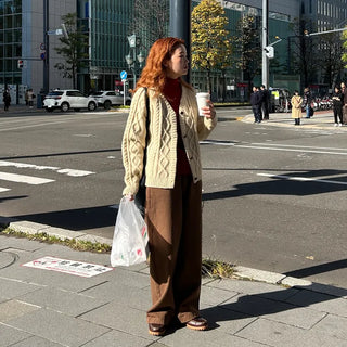 String Cotton Wide Pants