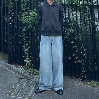 (Unisex) Simple Wide Denim