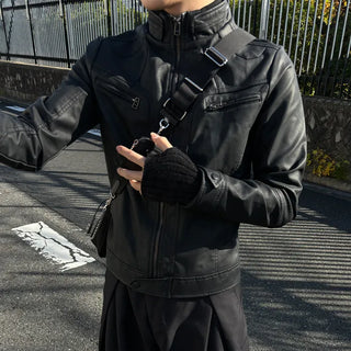 Vintage Y2K Vegan Leather Jacket