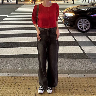 Cropped round cardigan