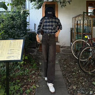 Oversized check shirt