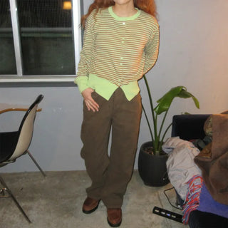 Peach skin cotton pants