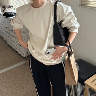 Leather glossy sweatshirt