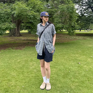 Bright check shirt