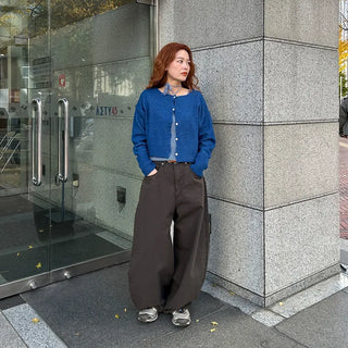 Cotton wide-leg pants