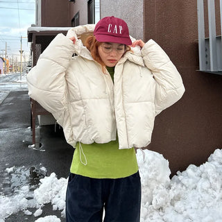 Cropped hooded jacket