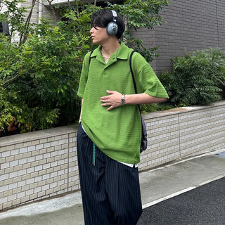 Modern casual mesh knit