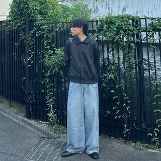 (Unisex) Simple Wide Denim