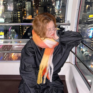 (Unisex) Check Mix Scarf