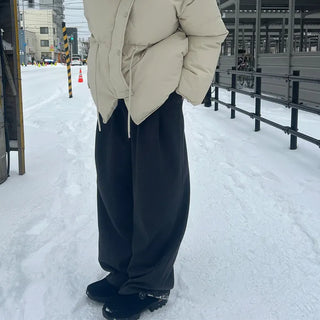 Pintuck wide slacks