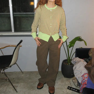 Peach skin cotton pants