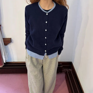 (Unisex) Double-Layered Cardigan